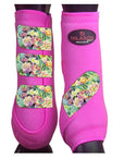 Front Leg Horse Sport Boots With Jumping Print Durable Neoprene Comfort Performance