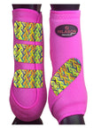Front Leg Horse Sport Boots With Jumping Print Durable Neoprene Comfort Performance