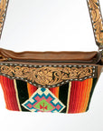 American Darling ADBGA180 Tote Hand Tooled Saddle Blanket Genuine Leather Women Bag Western Handbag Purse