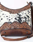 American Darling Hand Tooled Hair On Genuine Leather Women Bag Western Handbag Purse