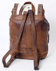 American Darling Hand Tooled Saddle Blanket Genuine Leather Women Bag Western Handbag Purse