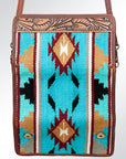 American Darling ADBG486A Wallet Hand Tooled Genuine Leather Women Bag Western Handbag Purse