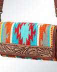 American Darling ADBG486A Wallet Hand Tooled Genuine Leather Women Bag Western Handbag Purse