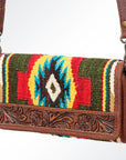 American Darling ADBG486A Wallet Hand Tooled Genuine Leather Women Bag Western Handbag Purse