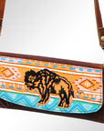 American Darling Wallet Hair on Full Grain Genuine Leather Western Women Bag | Handbag Purse Travel Clutch