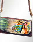 American Darling Wallet Hair on Full Grain Genuine Leather Western Women Bag | Handbag Purse Travel Clutch