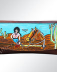 American Darling Wallet Hair on Full Grain Genuine Leather Western Women Bag | Handbag Purse Travel Clutch