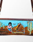 American Darling Wallet Hair on Full Grain Genuine Leather Western Women Bag | Handbag Purse Travel Clutch