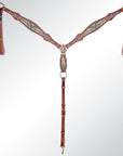 AMERICAN DARLING Western Horse Headstall Breast Collar Set American Leather