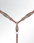 AMERICAN DARLING Western Horse Headstall Breast Collar Set American Leather