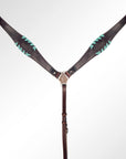 American Darling Western Horse Floral Headstall Tack Set Genuine Leather