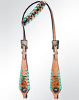 American Darling Western Horse Floral Headstall Tack Set Genuine Leather
