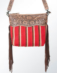 American Darling GIBGX217 Signature Crossbody Hand Tooled Saddle Blanket Genuine Leather Women Bag Western Handbag Purse