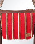 American Darling GIBGX217 Signature Crossbody Hand Tooled Saddle Blanket Genuine Leather Women Bag Western Handbag Purse
