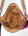 American Darling GIBGX216 Large Crossbody Hand Tooled Saddle Blanket Genuine Leather Women Bag Western Handbag Purse