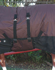 Hilason 1200D Winter Waterproof Poly Turnout Horse Blanket Belly Wrap Brown
