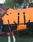 Hilason 1200D Winter Waterproof Horse Turnout Blanket Belly Wrap Orange