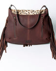 American Darling Messenger Hand Tooled Hair On Genuine Leather Women Bag Western Handbag Purse