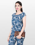 American Darling Wallet Hand Tooled Hair on Genuine Leather Western Women Bag | Handbag Purse Wristlet Travel Clutch