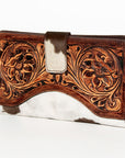 American Darling ADBGZ397 Wallet Hand Tooled Hair On Genuine Leather Women Bag Western Handbag Purse