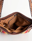 American Darling ADBGA186 Large Crossbody Hand Tooled Saddle Blanket Genuine Leather Women Bag Western Handbag Purse