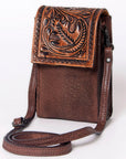 American Darling CELL PHONE HOLDER Hand Tooled Hair-on Genuine Leather women bag western handbag purse