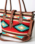 American Darling ADBG723 Tote Saddle Blanket Genuine Leather Women Bag Western Handbag Purse