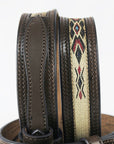 HILASON Western Genuine Leather Belt for Handmade Unisex Full Grain Heavy Duty Engraved Buckle Belt Dark Brown