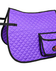 HILASON Western Horse Luxury Quilted Saddle Pads With Pockets