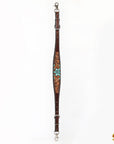 HILASON Western Horse Floral Headstall Breast Collar One Headstall American Leather Tack Set