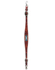 HILASON Western Horse Beaded Floral Headstall Breast Collar One Headstall Spur Strap Wither Strap American Leather Tack Set