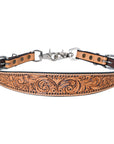 HILASON Western Horse Floral Headstall Breast Collar One Headstall Spur Strap Wither Strap American Leather Tack Set