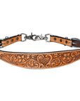 HILASON Western Horse Floral Headstall Breast Collar One Headstall American Leather Tack Set