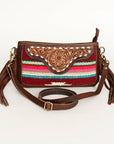 American Darling Small Crossbody Hand Tooled Saddle Blanket Genuine Leather Women Bag Western Handbag Purse