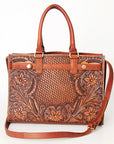 American Darling ADBGI191B Tote Hand Tooled Genuine Leather Women Bag Western Handbag Purse