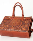 American Darling ADBGI191B Tote Hand Tooled Genuine Leather Women Bag Western Handbag Purse