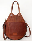 American Darling Tote Hand Tooled Hair-On Genuine Leather Western Women Bag Handbag Purse | Travel Bags College Casual