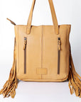 American Darling ADBGZ378A Tote Hand Tooled Hair-On Genuine Leather Women Bag Western Handbag Purse