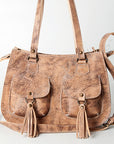 American Darling ADBG746 Tote Genuine Leather Women Bag Western Handbag Purse