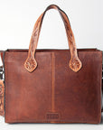 Premium Genuine Leather Tote For Women With Western Heritage Detailing Daily Use