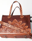 Premium Genuine Leather Tote For Women With Western Heritage Detailing Daily Use