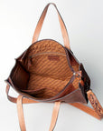 Premium Genuine Leather Tote For Women With Western Heritage Detailing Daily Use