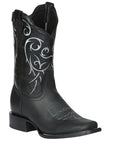 Men’s Leather Cowboy Boot - Made in Mexico - Black 124069