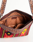American Darling Large Crossbody Hand Tooled Saddle Blanket Genuine Leather Women Bag Western Handbag Purse