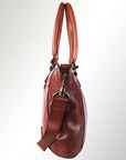 Spaghetti Western Swc185Cg Tote Vintage Handmade Drum Dyed Genuine European Cowhide Leather Women Bag Western Handbag Purse