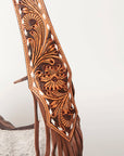 Western Style Leather Hobo Handbag With Hair On Cowhide