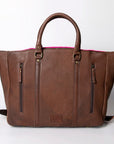 American Darling Briefcase Hand Tooled Saddle Blanket Genuine Leather Women Bag Western Handbag Purse