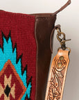 American Darling Briefcase Hand Tooled Saddle Blanket Genuine Leather Women Bag Western Handbag Purse