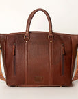 American Darling Briefcase Hand Tooled Saddle Blanket Genuine Leather Women Bag Western Handbag Purse
