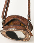 ADBGZ389A American Darling Hand Tooled Hair On Genuine Leather Women Bag Western Handbag Purse